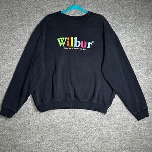 Wilbur Soot OS 1.2 Crewneck Sweatshirt Black Multi Color Graphic Mens XL
